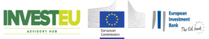 Invest EU, EU, and EIB logos